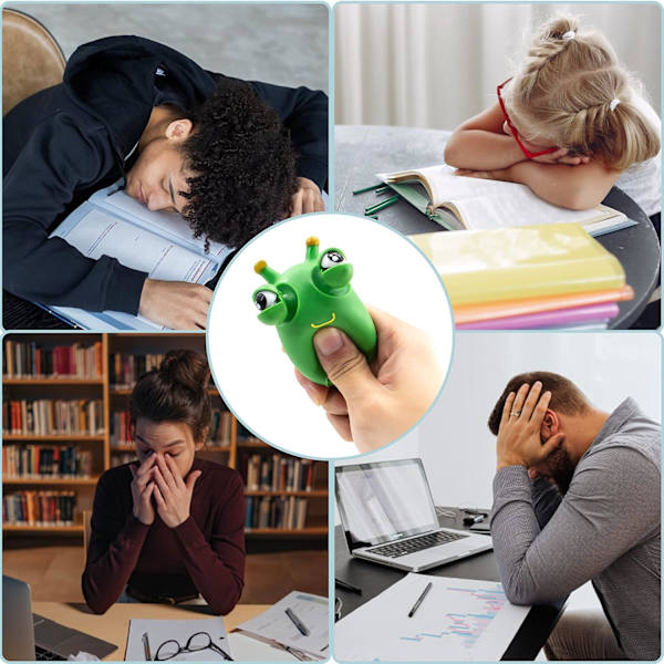 Gröna insektsleksaker som poppar ut ögonen Squeeze Sensory Fidget Toys fo