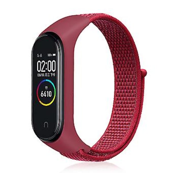 Nylonvævet Urrem Til Xiaomi Mi Band 7 Til Xiaomi Mi Band 7 (Kinesisk Rød)
