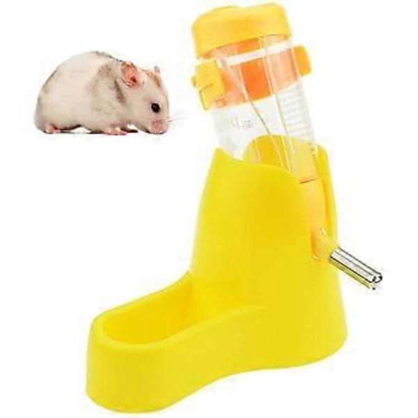 3-i-1 Hängande Vattenflaska för Hamster, Automatisk Husdjursdispenser med Bas för Dvärghamster Mus Råtta Igelkott