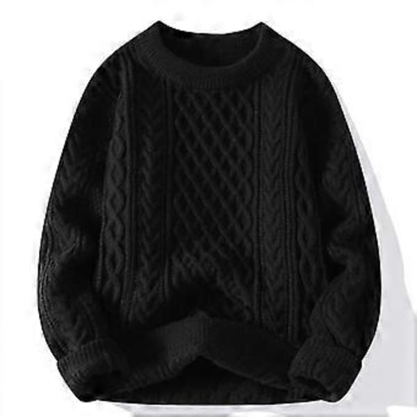 Hættetrøje til mænd, løs fritidsskjorte (3XL Sort)