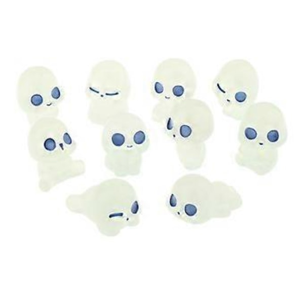 10 stk. Fe Have Tilbehør Udendørs Dekoration Mikro Landskab Samlinger Resin Elvere Miniature til Soveværelse Græsplæne Baghave (Grønt Lys)