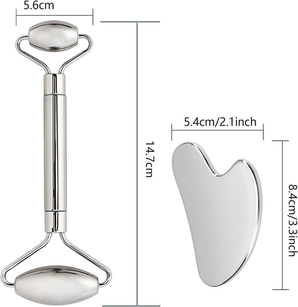 2-delt sæt med rulle- og gua sha-skrabningsmassageværktøjer, gua sha m