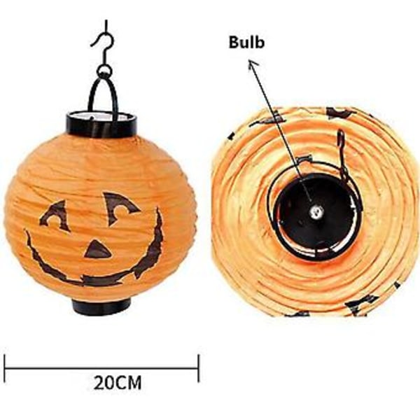 2 kpl Halloween-koristeet Led-paperipumppu-lyhtyjä riippuvaisia ​​valoja Halloween-koristeita kotiin lyhtyjä noita