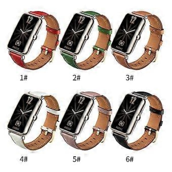 Läderarmband för Huawei Fit Mini Sportklocka Mjukt Remsloop Armband (Rosa)