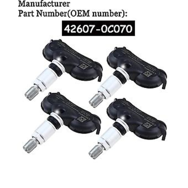 1 stk 315mhz Tpms Dæksensor til Sequoie Sienna 42607-0c050 42607-08010 42607-0c030