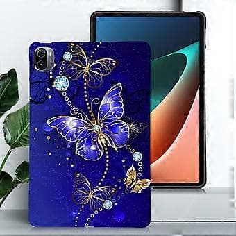 Malt TPU Tablet Cover til Xiaomi Pad 5 / Pad 5 Pro (Blå Sommerfugl)