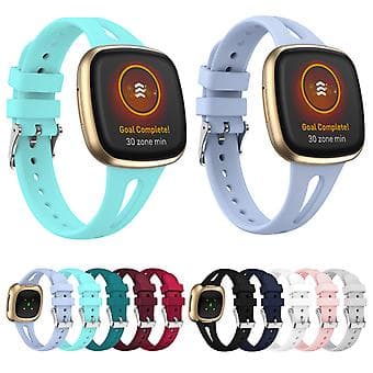 Silikonklokkearmbånd for Fitbit Versa 3 / 4, størrelse S (vinrød)