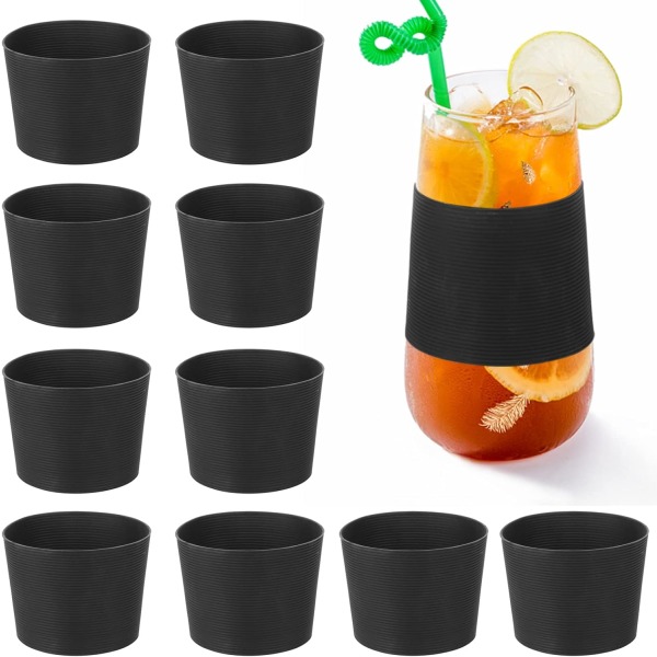 Koppärm, Silikonärm för Glas, 10 st Silikon Halkskydd