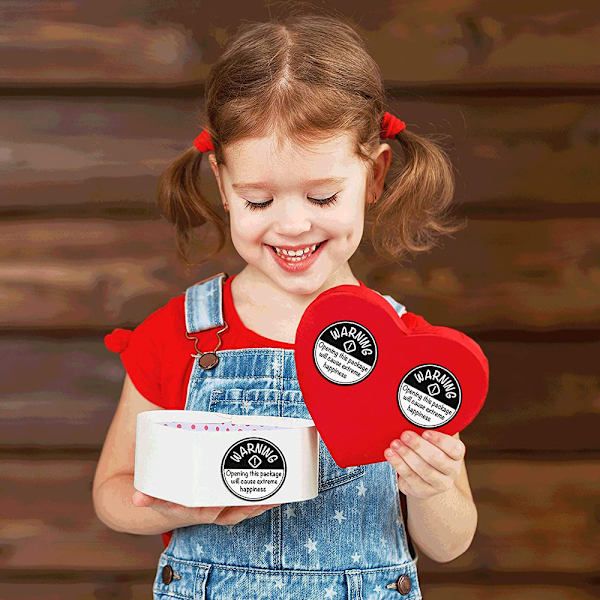 2 ruller med 1000 ark Extreme Happiness Stickers Advarselsetiketter