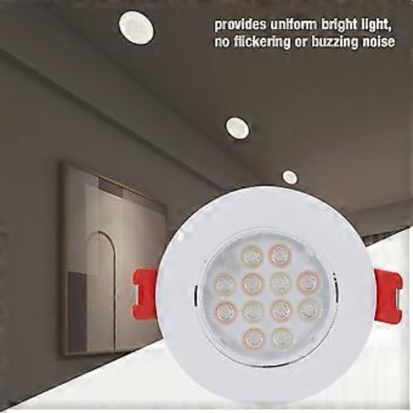 220V Vit Enkel Rund Lampa Trådlös Bluetooth LED Smart Spotlight för Sovrum Vardagsrum