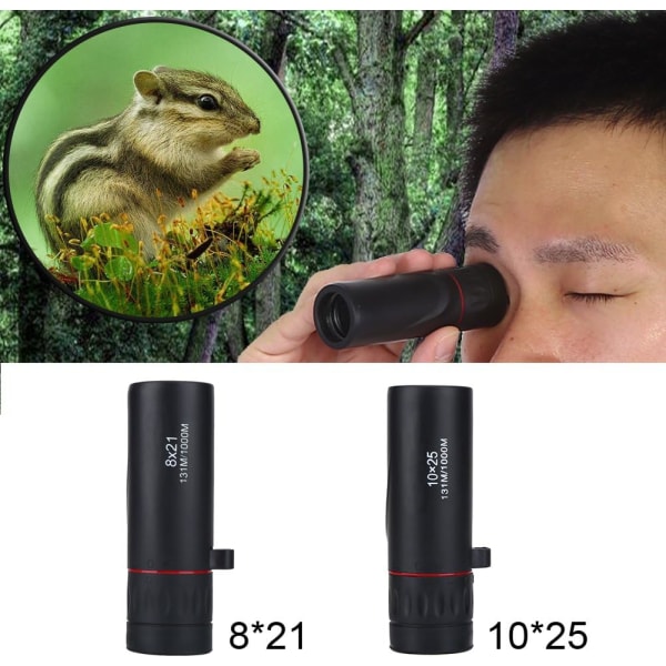 Mini monokulær, Mini monokulær, Monokulærer, Bærbar monokulær 2 typer-8X/10X fokus Mini kompakt monokulær