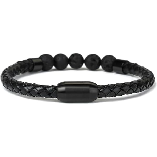 Armbånd for helbredelse og balanse - ekte lær med magneter
