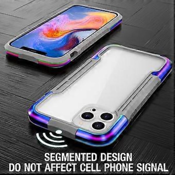 Skyddande fodral i aluminiumlegering för iPhone 12 (Regnbåge)