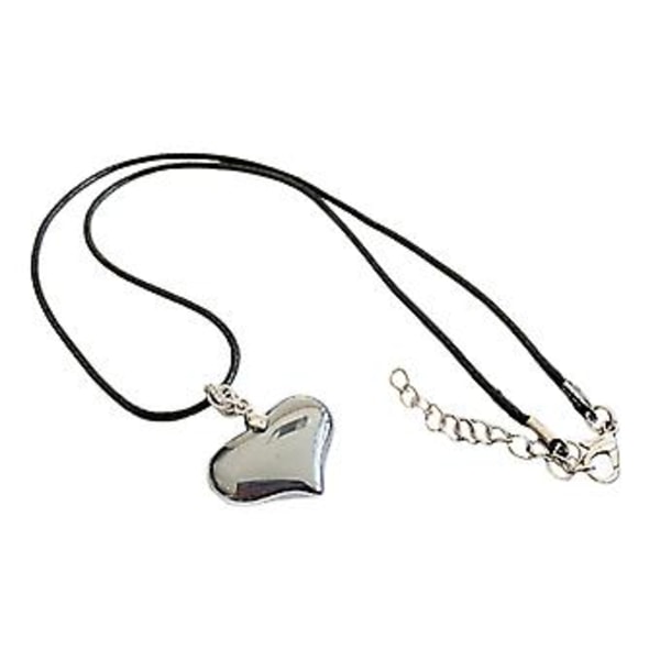 Hjerte Vedhæng Choker Sort Reb Kæde Halskæde Valentinsdag Fødselsdagsgave (B)