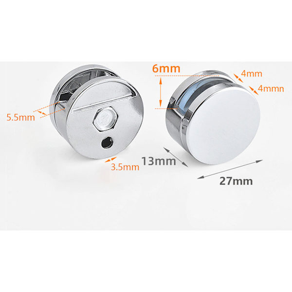 (L)8 st Spegelklämmor Glasklämma Klämma Hållare Zink Legering Fästning Spegelfäste för 3-5 mm Tjock Glas