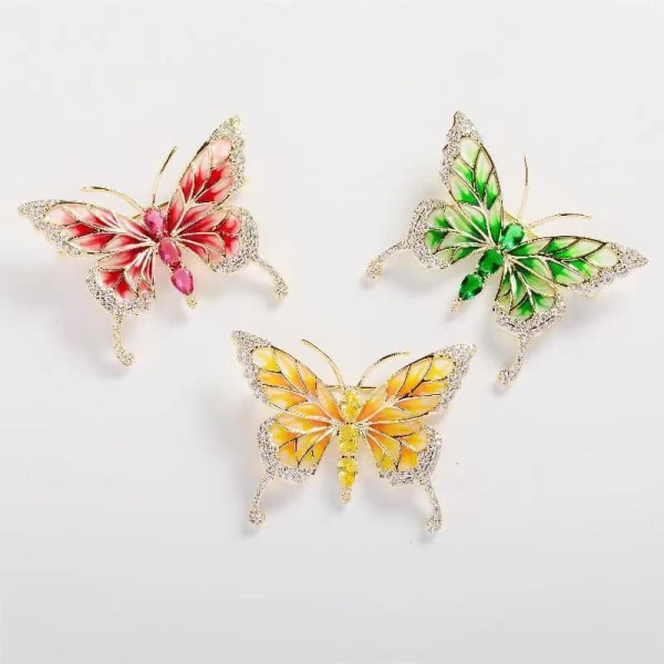 Emalj Butterfly Brosch (3 st)