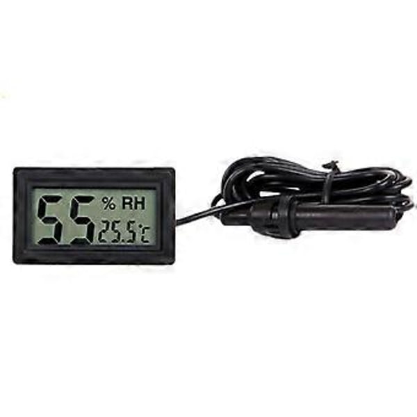 Digital LCD-display Inomhustemperatur Luftfuktighetsmätare Termometer Hygrometer Qinhai (Svart)