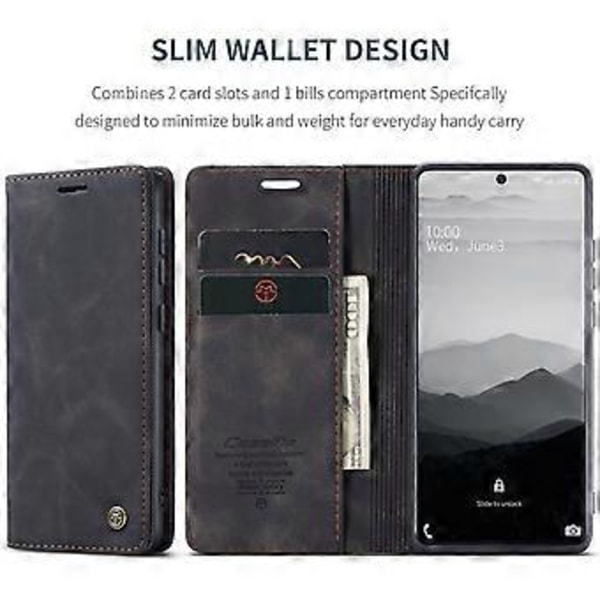 CASEME 013 Series Flip Wallet Läderfodral för Samsung Galaxy A71 (Stil A)