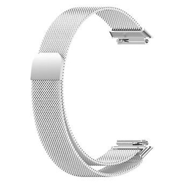 Milan Metall Magnetisk Klokkearmbånd For Huawei Band 7 / 7 NFC (Sølv)