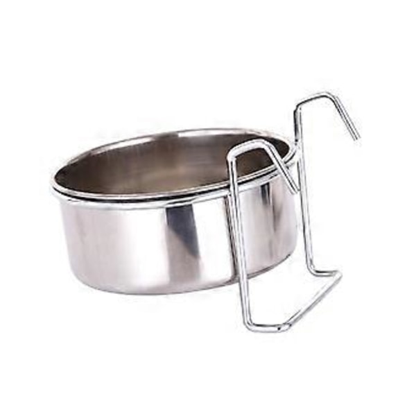 1 Set Rostfritt Stål Husdjursmatbord Special Matskål Hängande Skål (Silver)