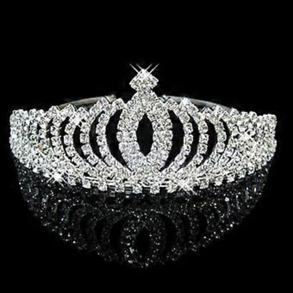 Blændende Rhinestone Brude Prinsesse Bryllup Tiara Krone Fest Prom Smykke Gave Qinhai