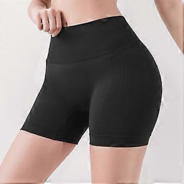Helt nya Fitness träningsunderkläder för rumplyft Formande kropp Yogakläder löparshorts (S-M Svart)