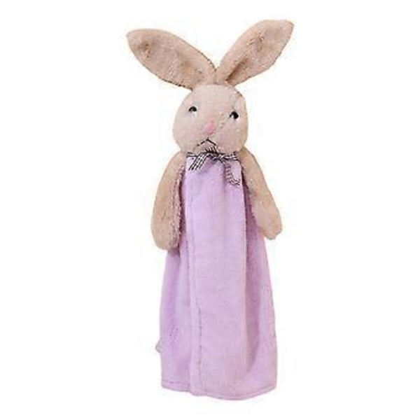 Käsipyyhe, vahva vedenimukyky, mukava mikrokuitu, sarjakuva pupu -design, ripustettava korallifleece-puhdistusliina, kotitaloustarvikkeet (One Size F)