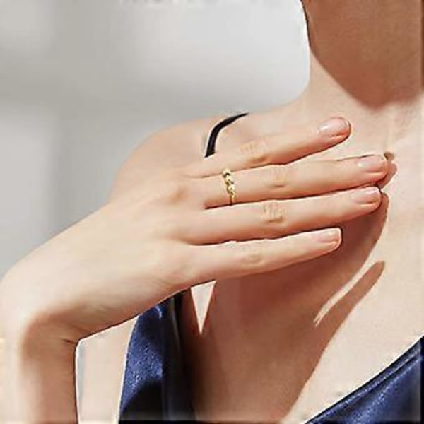 Snurrande Fidget Peace Rings Spinner Öppna Ringar för Ångest Oro Roterbar Ring Stressavlastande Alla hjärtans dag Smycken Presenter (Silver)
