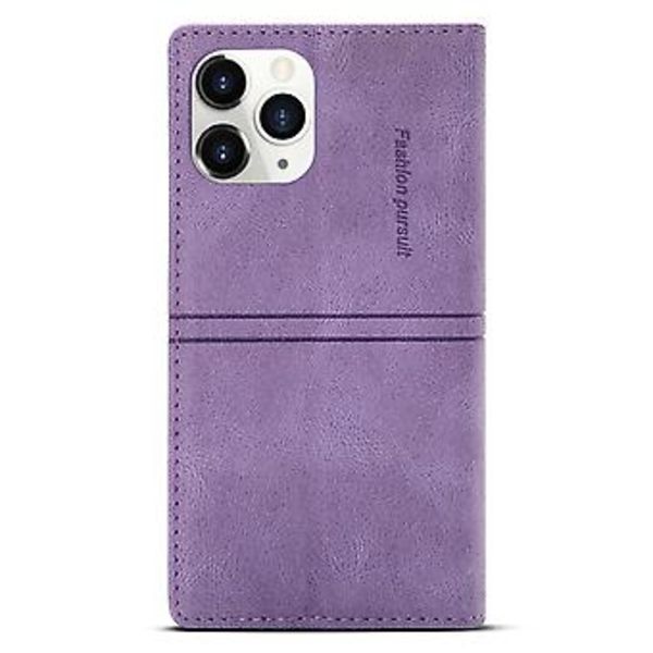 Dream Magnetisk Læderetui Til iPhone 12 Pro Max (Lilla)
