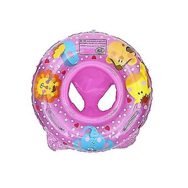 Dobbeltgrebs Sikkerhed Baby Flyde Ring Oppustelig Spædbarn Børn Swimming Pool Ringe (Pink)