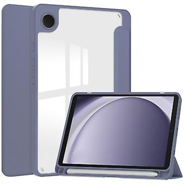 3-faldigt Läderfodral för Samsung Galaxy Tab A9 (Lavendel)