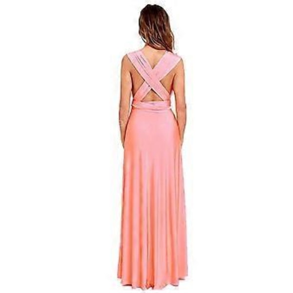 Naisten Iltapuku Monikäyttöinen Wrap Bridesmaid Virallinen Pitkä Maxi Muuntautuva Mekko (S Hellblau)
