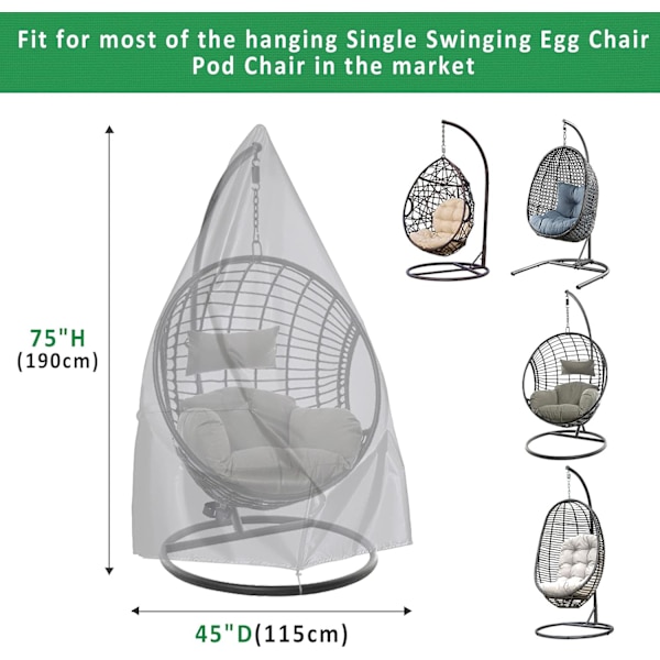 Patio hængende æggestol udendørs rattan sving covers til store æg