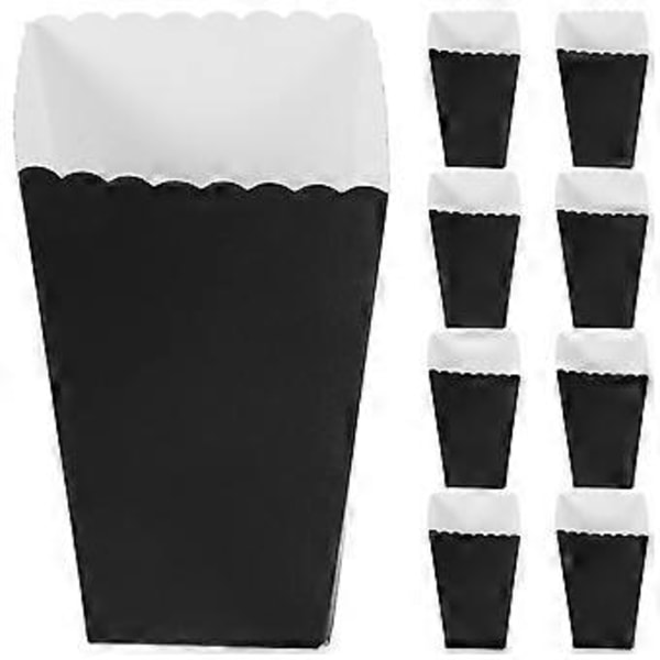 24 kpl Popcorn Paper Box Popcorn Bucket Ranskanperunalaatikko Popcorn-laatikot elokuvajuhliin