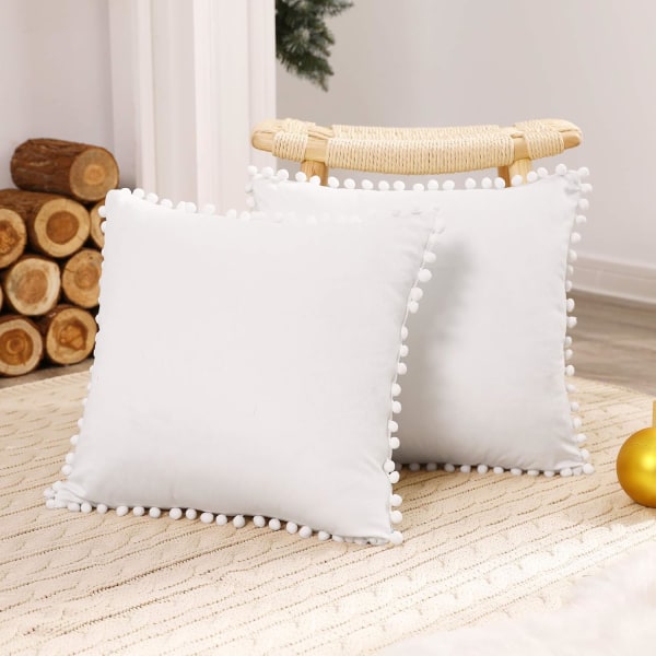 Lot de 2 Housses de Coussin en Velours Decoratif Dekoration pou