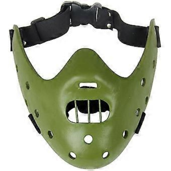 Hannibal Masker Skräck Hannibal Läskig Resin Lecter The Silence Of The Lambs Maskerad Cosplay Halloween Dekor Fest (Svart)