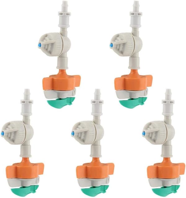 5 kpl pyörivä sprinkler anti-drip ripustussuihkulla