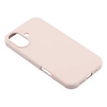 Kompatibel for iPhone 16 Deksel Solid Silikon Støtsikkert Telefon Bakdeksel (Rosa)