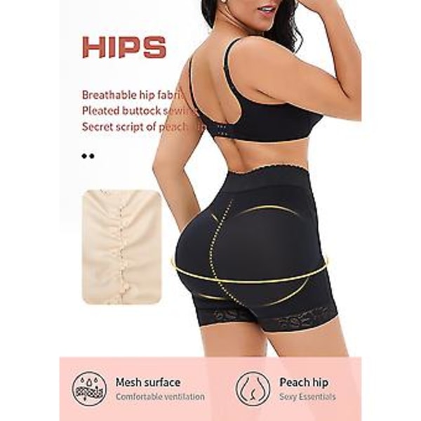 Dam Plus Size Skinny Waist Hip Raise Byxor Spets Stretch Shapewear Byxor ( )