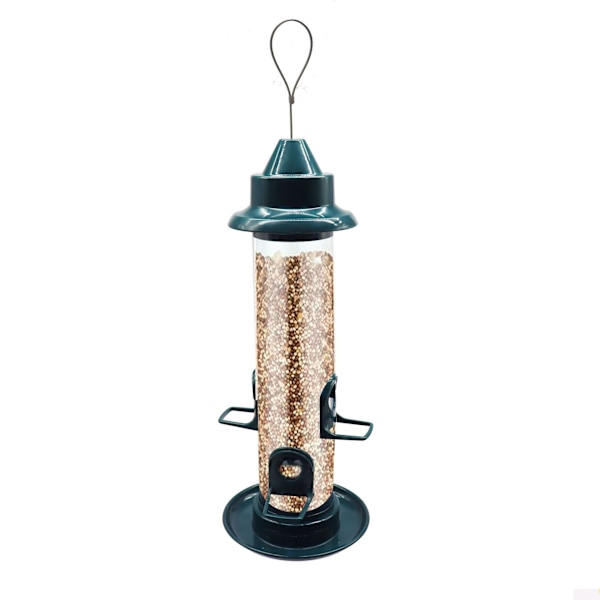 Fuglefoderautomat, Fuglefoderautomat, Rørhængende, 4 Foderporte, 33cm, Fe