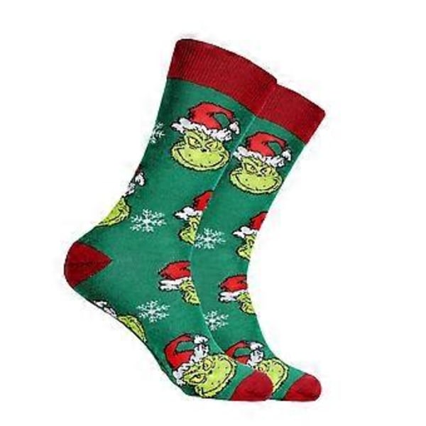 Julgrinch Mid-calf Strumpor Unisex Herr & Dam Strumpor Jul Vuxen Present (C)