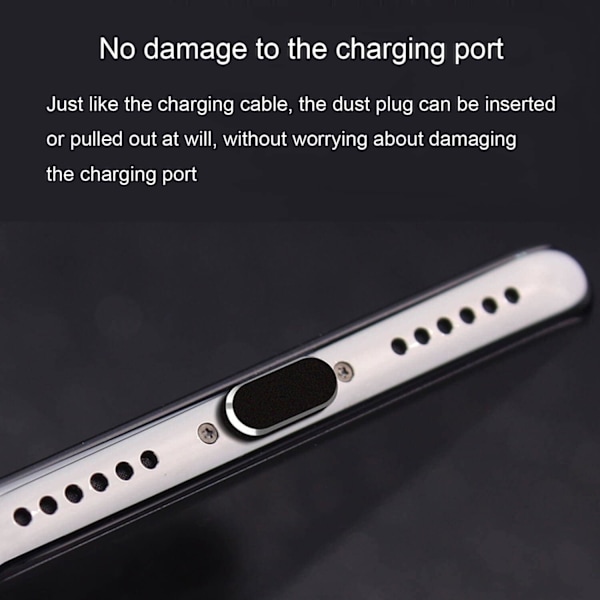 6 dammpluggar för iphone14ProMax(svart)