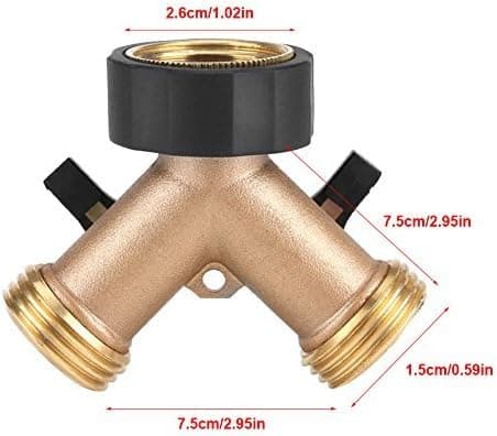 Y-koblinger med vannkranadapter Messing 2-veis rørkobling