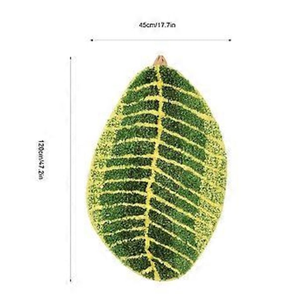 1 stk. Grønt Bladformet Dørgulvmåtte Skridsikker Hjem Køkken Badeværelse Dekorativt Tæppe (45*120cm)