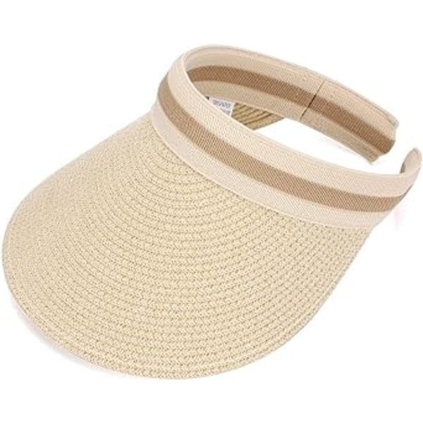 Dame Hat Sommer Stor Skygge Strand Halm Hatte Hat
