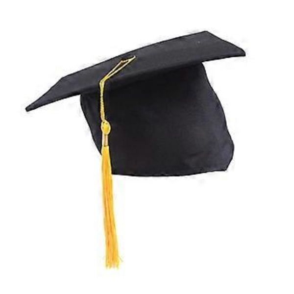 justerbar voksen studenter eksamen utdrikningslag dusk fancy doktor uteksaminert bachelorhatt (svart+gul)