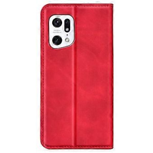 Oppo Find X5:lle magneettinen automaattisesti sulkeutuva nahkainen lompakko-puhelinote, ihon tuntuma