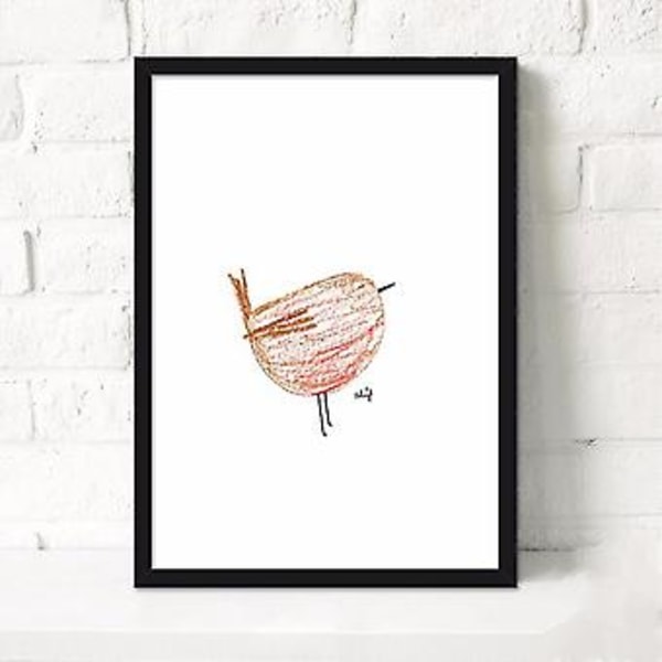 Wekity Word Meets Animals 4 Väggkonst Canvas Print Poster, Enkel Kreativ Akvarellkonst Ritning Dekoration för Hem Vardagsrum Sovrum Kontor och Barn