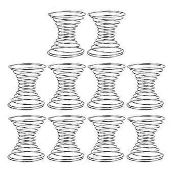 10 st Rostfria Fjäderbollar Praktiska Milkshake Blandningsbollar (Silver)