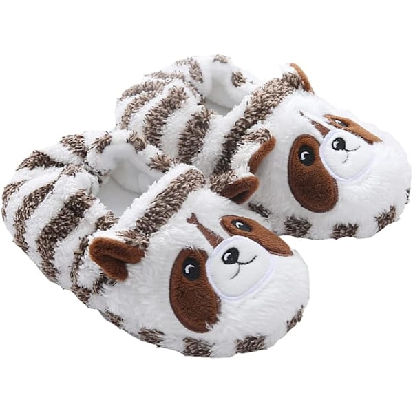 Mjuka och mysiga plyschtofflor för babyflicka, tecknade varma vinterskor för inomhus (innersula 14,5 cm)